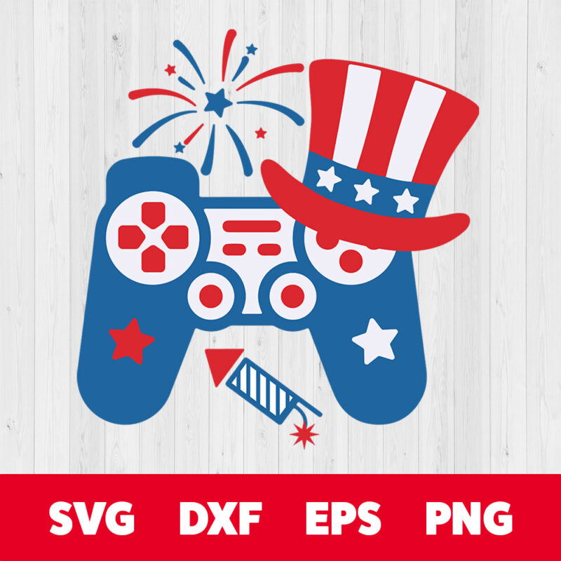 video game 4th of july svg 4th of july game controller svg fireworks svg