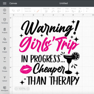 warning girls trip in progress cheaper than therapy svg cutting files 1