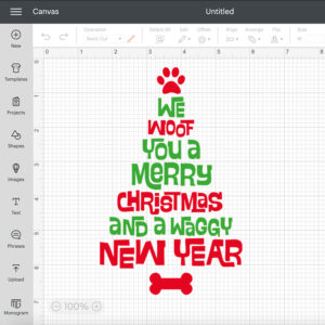 we woof you a merry christmas svg funny dog christmas holiday svg file 1