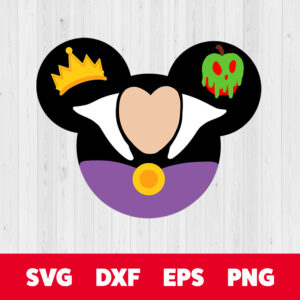 evil queen mouse head svg evil queen svg villains svg