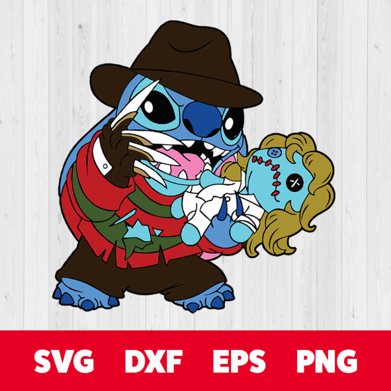 freddy krueger x stitch svg stitch svg freddy krueger svg