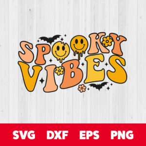 spooky vibes svg funny halloween babe t shirt color design svg cut files