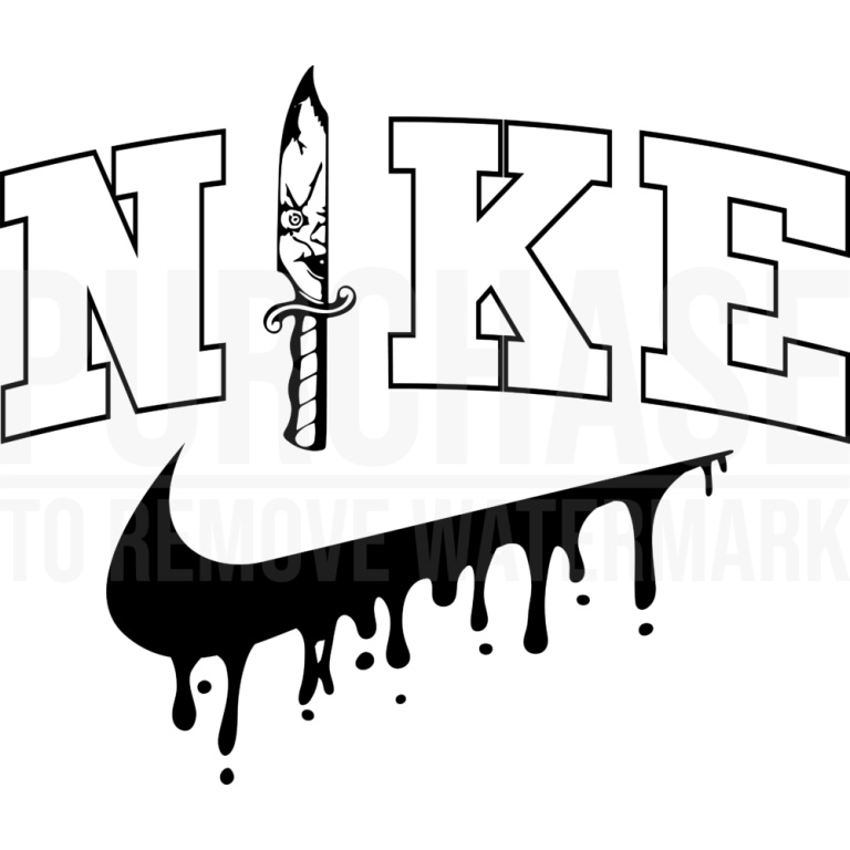 Chucky Knife x Nike SVG, Horror Halloween SVG