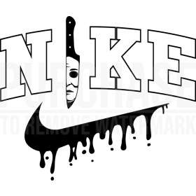 Myers Knife x Nike SVG, Horror Halloween SVG