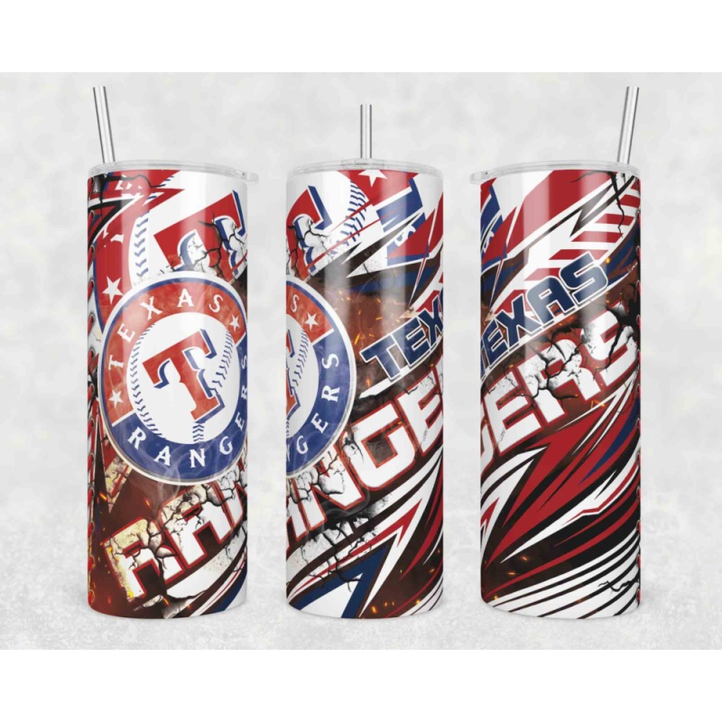 Texas Rangers 16oz Logo Wrap Tumbler