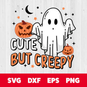 cute but creepy boo pumpkin fall halloweeen design 1