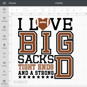 i love big sacks tight ends and a strong d svg football game day t shirt design svg 1