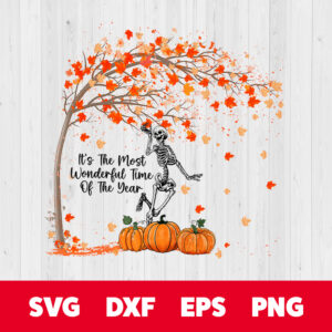 skeleton fall pumpkin png sublimation design 1