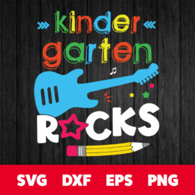 back to school kindergarten rocks funny first day of school cute svg