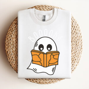 booooks halloween cute ghost book teacher reading cute svg 2