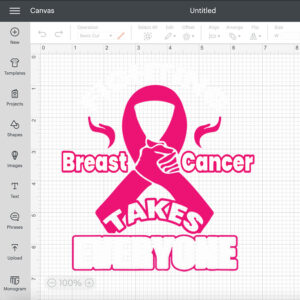 fighting breast cancer takes everyone cancer awareness svg 1
