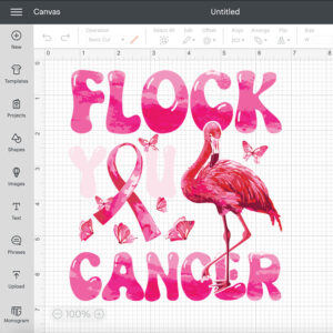 flock you flamingo cancer breast cancer awareness svg 1