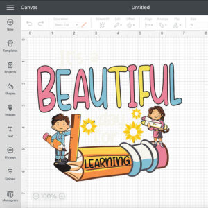 its beautiful day for learning retro teacher back to school svg 1