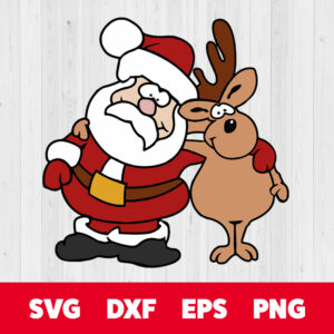 santa and reindeer svg christmas svg