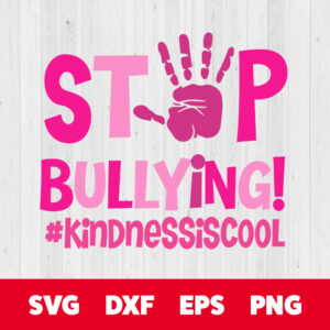 stop bullying svg pink shirt day svg school shirt svg