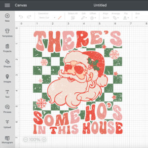 theres some hos in this house svg santa claus t shirt color retro design svg 1