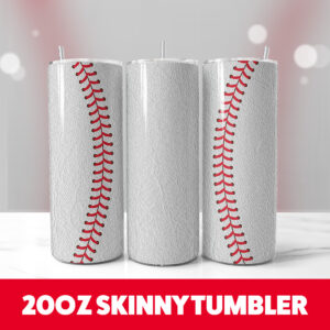 Baseball Tumbler Wrap 20oz Skinny Tumbler