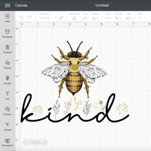 Bee Kind PNG Instant Download 2