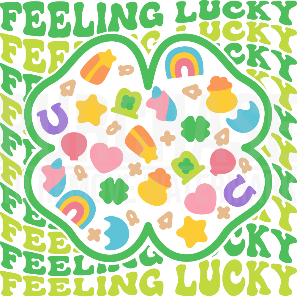 Feeling Lucky Svg • St Patricks Day T Shirt Clover Color Design Svg Png 