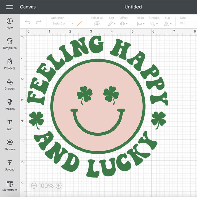 Feeling Happy And Lucky SVG Funny St Patricks Day T shirt Smiley Design SVG 2