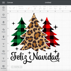 Feliz Navidad SVG Spanish Christmas Trees T shirt Design SVG Cut Files 2
