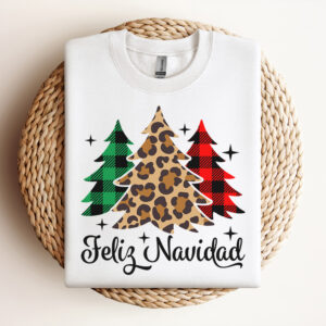 Feliz Navidad SVG Spanish Christmas Trees T shirt Design SVG Cut Files 3