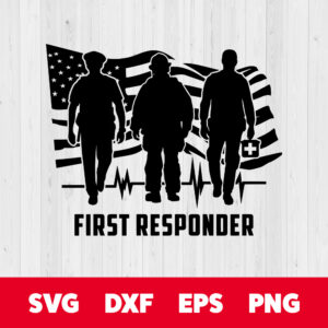First Responder American Flag SVG 1