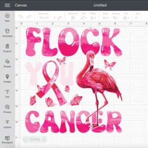 Flock You Flamingo Cancer Breast Cancer Awareness SVG 2