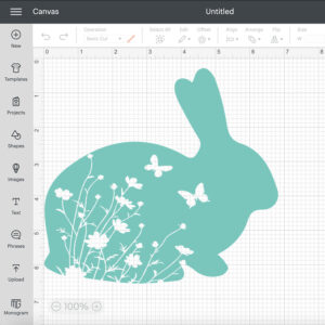 Floral Bunny Wildflower Easter Rabbit SVG cutting files 2
