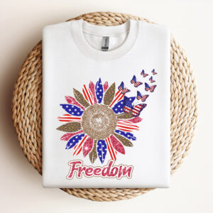 Freedom Sunflower Butterfly PNG American PNG 4th Of July PNG 3