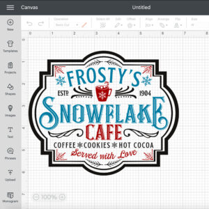 Frostys Snowflake Cafe SVG Christmas Farmhouse Decor T shirt Design SVG PNG 2
