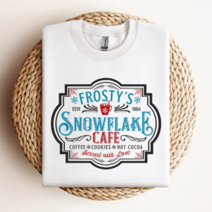 Frostys Snowflake Cafe SVG Christmas Farmhouse Decor T shirt Design SVG PNG 3