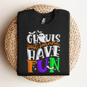 Ghouls Just Wanna Have Fun SVG Halloween Cute Ghost T shirt Design SVG 3