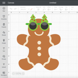 Gingerbread Man SVG Funny Gingerbread With Glasses SVG Cut Files 2