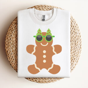 Gingerbread Man SVG Funny Gingerbread With Glasses SVG Cut Files 3