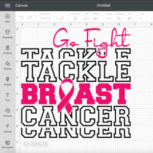 Go Fight Tackle Breast Cancer SVG Breast Cancer Awareness SVG Files 2