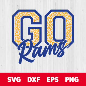 Go Rams SVG NFL Los Angeles Football Team T shirt Design SVG Cut Files Cricut 1