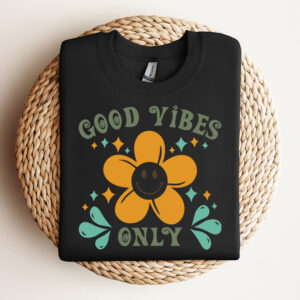Good Vibes SVG Smiley Face SVG files for Cricut Trendy Hippie Happy SVG 3