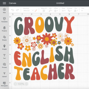 Groovy English Teacher Retro Colorful Teaching SVG 2