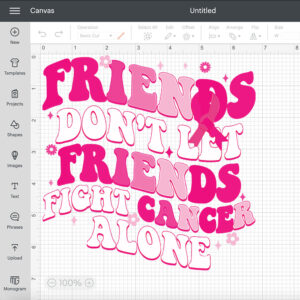 Groovy Friends Dont Fight Alone Breast Cancer Awareness SVG 2