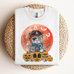 Halloween Cat Costume Pirate Horror Pumpkins Lover Family SVG 3