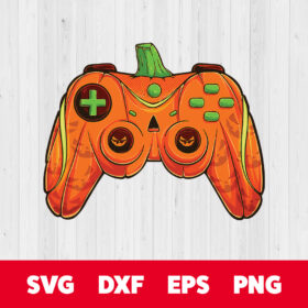 Halloween Gamer Costume Scary Pumpkin Video Gamer SVG 1