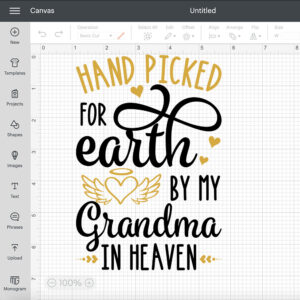 Hand Picked For Earth By My Grandma In Heaven SVG Newborn Design SVG Cut Files 2