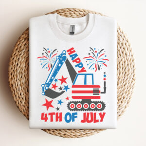 Happy 4th Of July Excavator SVG Kids 4th July Shirt SVG 3