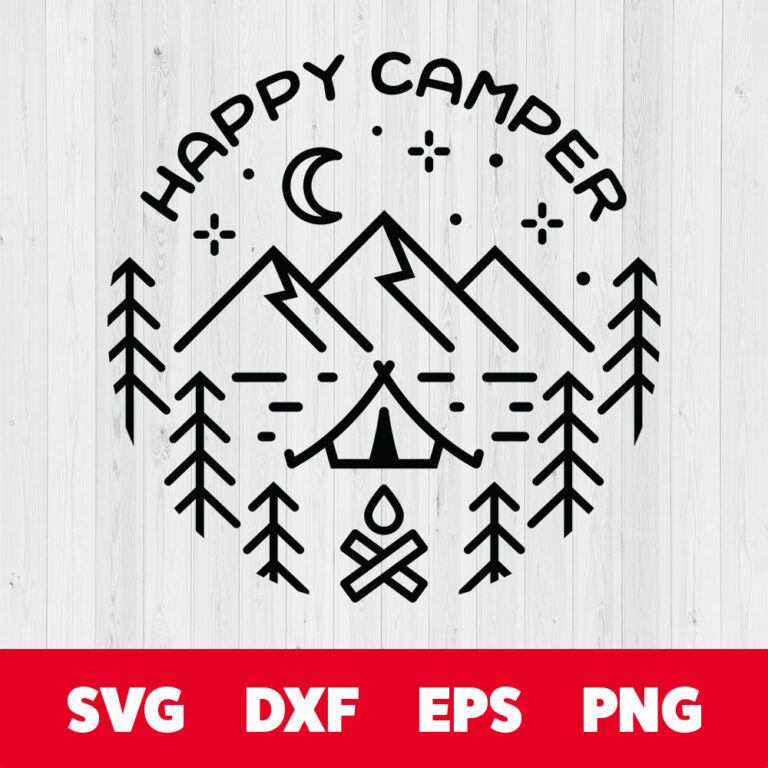 Happy Camper SVG Cut File 1