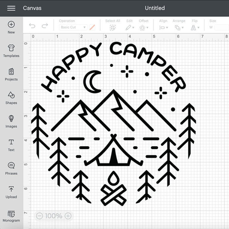 Happy Camper SVG Cut File 2