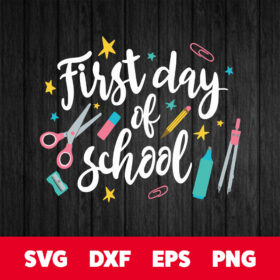 Happy First Day Of School Teacher Girls Back To School SVG 1