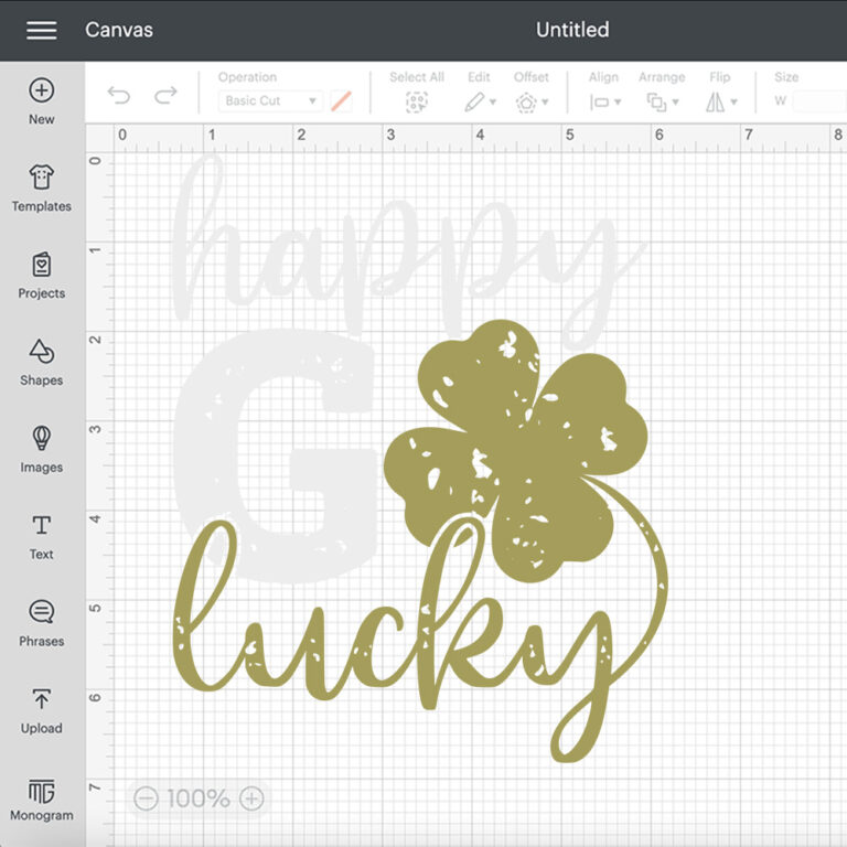 Happy Go Lucky Clover SVG St Patricks Day T shirt Design SVG Cut Files Cricut 2