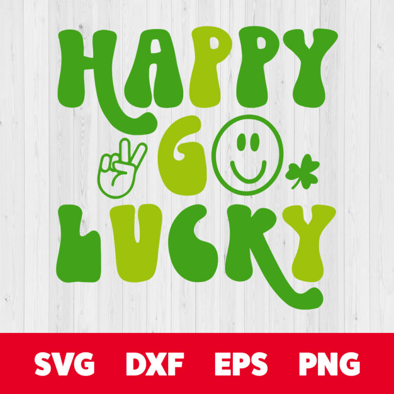 Happy Go Lucky Retro SVG St Patricks Day SVG 1