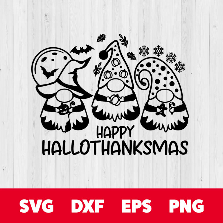 Happy Hallothanksmas SVG Gnome SVG Halloween SVG 1